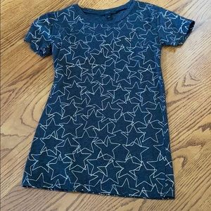 Heather Black T-shirt with gold stars